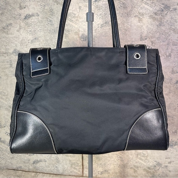 PRADA Nylon Leather Trimmed Tessuto Shouder Bag - Picture 4 of 16